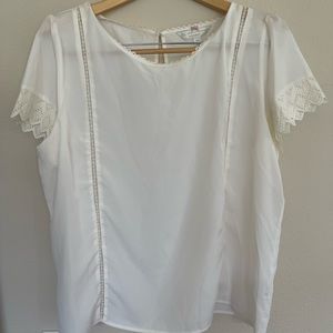 Lauren Conrad lace cream blouse